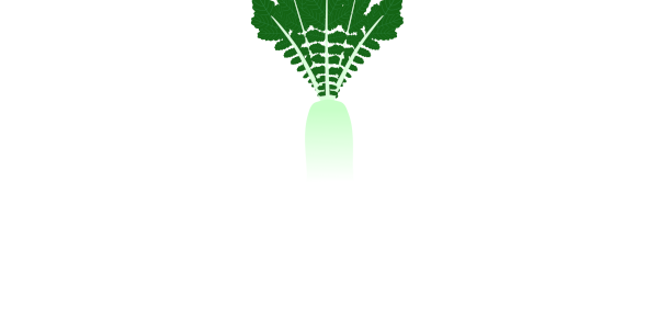 【FREE Vector】Green-Neck Radish Illustration (Root Vegetable / Daikon Radish / Leafy Top) (Outline / No Outline) (Commercial Use OK / PNG Transparent)