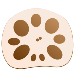 【FREE Vector】Lotus Root Cross Section Illustration (Sliced / Root Vegetable / For Stews & Good Luck Charm) (Outline / No Outline) (Commercial Use OK / PNG Transparent)