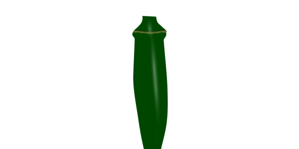 【FREE Vector】Green Okra Illustration (Five-Angled Okra / Lady Finger / Summer Vegetable) (Outline / No Outline) (Commercial Use OK / PNG Transparent)