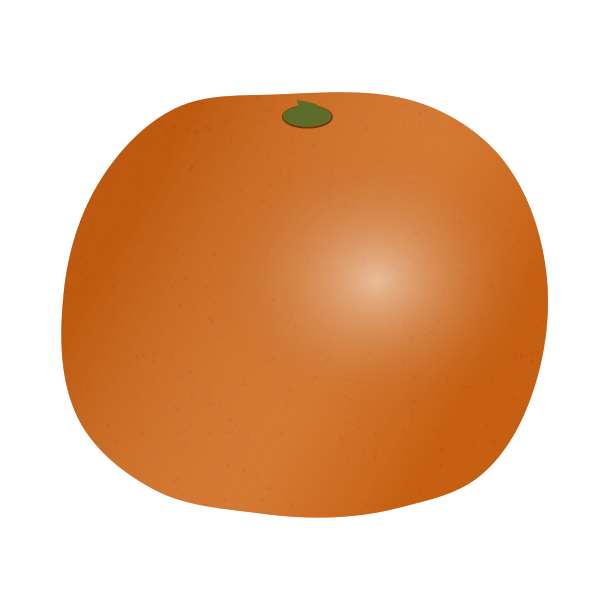 Orange citrus fruit illustration with gloss and shading (Fresh scent, No outline, Free material for juice recipes and food explanation)