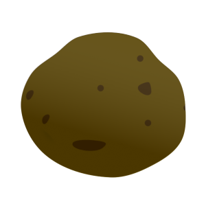 【FREE Vector】"Danshaku" Potato Illustration (Floury Variety / Brown Skin / Root Vegetable) (Outline / No Outline) (Commercial Use OK / PNG Transparent)