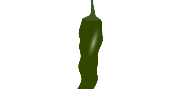 【フリー素材】シシトウ（獅子唐/甘トウガラシ/夏野菜）のイラスト（線なし・黒縁）(商用利用可・透過PNG)