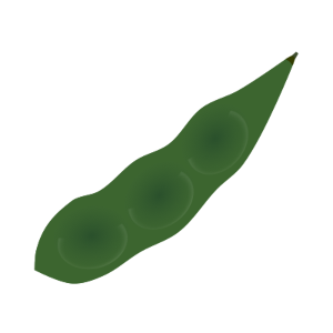 【FREE Vector】Edamame Pod Illustration (Green Soybeans / Summer Snack / Legume) (Outline / No Outline) (Commercial Use OK / PNG Transparent)