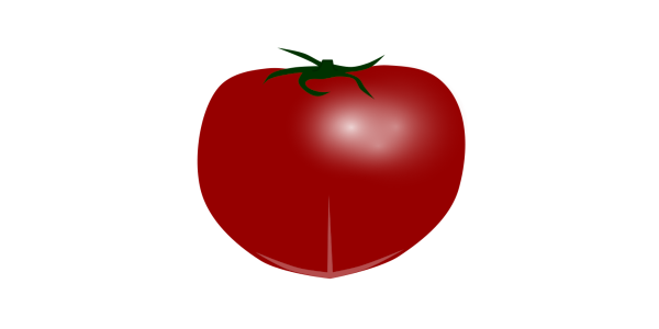 【FREE Vector】Red Quality Tomato Illustration with Star Mark (Beefsteak Tomato / Symbol of Deliciousness) (No Outline) (Commercial Use OK / PNG Transparent)