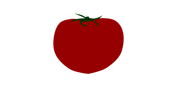 【FREE Vector】Ripe Red Large Tomato Illustration (Stem Included / Basic Vegetable / Summer) (Outline / No Outline) (Commercial Use OK / PNG Transparent)