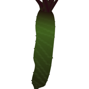 【FREE Vector】Wasabi Rootstock (Japanese Horseradish / Spice / Condiment for Sushi) Illustration (Outline / No Outline) (Commercial Use OK / PNG Transparent)