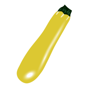 【FREE Vector】Yellow Zucchini Illustration (Summer Squash / Summer Vegetable) (Outline / No Outline) (Commercial Use OK / PNG Transparent)