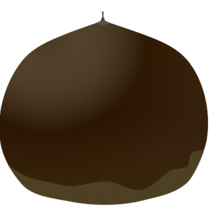 【FREE Vector】Ishizuchi Japanese Chestnut Illustration (Chestnut Variety / Autumn Taste / Food Education) (Commercial Use OK / PNG Transparent)