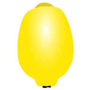 【FREE Vector】Lemon Fruit Illustration (Ripe / Yellow Citrus / Vitamin C / Cooking & Beverages) (Commercial Use OK / PNG Transparent)