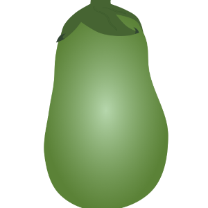 【FREE Vector】Jade Green Eggplant (Green Nasu / Ao Nasu) Illustration (Uncommon Vegetable / Cooking / Summer Produce) (Commercial Use OK / PNG Transparent)