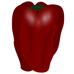 【FREE Vector】Red Bell Pepper (Ripe / Paprika) Illustration (Vitamin C / Cooking / Three Styles) (Commercial Use OK / PNG Transparent)