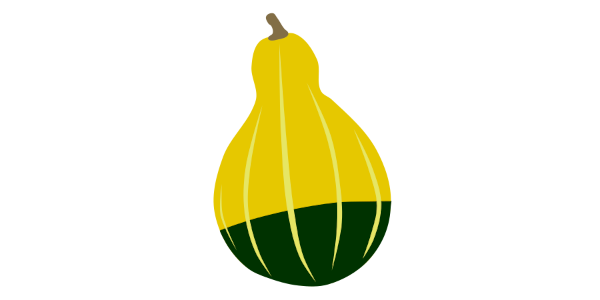 【FREE Vector】Ornamental Gourd / Toy Pumpkin Illustration (Decorative / Halloween / Autumn Decor / Yellow-Green Gourd Shape) (Commercial Use OK / PNG Transparent)