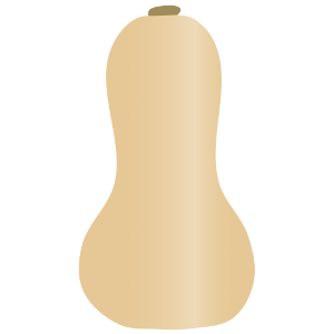 【FREE Vector】Butternut Squash Illustration (Gourd-Shaped Pumpkin / Soup Vegetable / Nutty Flavor) (Commercial Use OK / PNG Transparent)