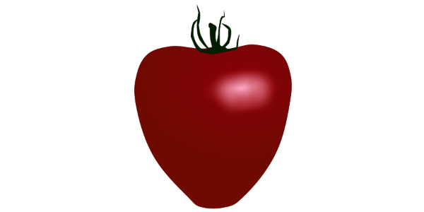 【フリー素材】ハート形ミニトマト「トマトベリー」のイラスト（人気の品種/珍しいトマト/食育）(商用利用可・透過PNG)