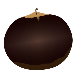 【FREE Vector】Rihei Chestnut (Premium Japanese Chestnut / King of Chestnuts) Illustration (Autumn Delicacy / High-Grade Nut) (Commercial Use OK / PNG Transparent)