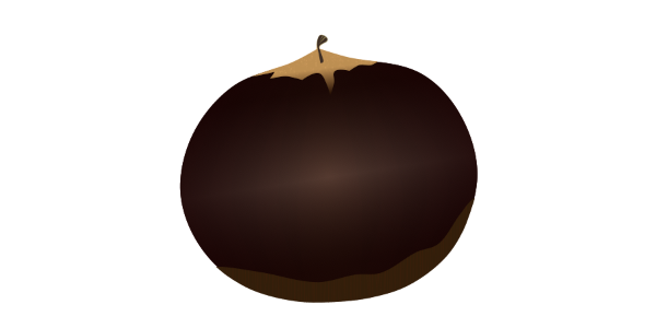 【FREE Vector】Rihei Chestnut (Premium Japanese Chestnut / King of Chestnuts) Illustration (Autumn Delicacy / High-Grade Nut) (Commercial Use OK / PNG Transparent)