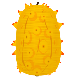 【FREE Vector】Kiwano (Horned Melon / African Horned Cucumber) Illustration (Tropical Fruit / Unique Fruit / Exotic Produce) (Commercial Use OK / PNG Transparent)