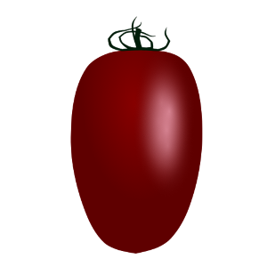 【FREE Vector】Plum Mini Tomato "Aiko" Illustration (Popular Variety / Oval Shape / Food Education) (Commercial Use OK / PNG Transparent)
