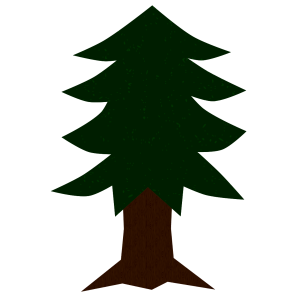 【FREE Vector】Symbol Tree / Christmas Tree Illustration (Plain / Decoration Use / Winter Season) (Commercial Use OK / PNG Transparent)