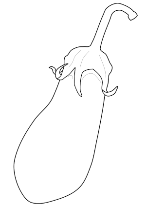 coloring page of eggplant