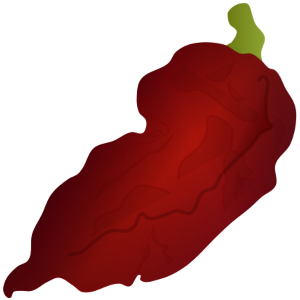 【FREE Vector】Red Bhut Jolokia Chili Pepper Illustration (One of the World's Hottest) (Commercial Use OK / PNG Transparent)
