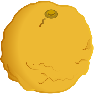 【フリー素材】完熟した黄色い柚子（ゆず）のイラスト（線あり・なし）(商用利用可・透過PNG)