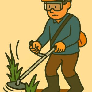 "Plants" × "People" The Grass-Cutting Person