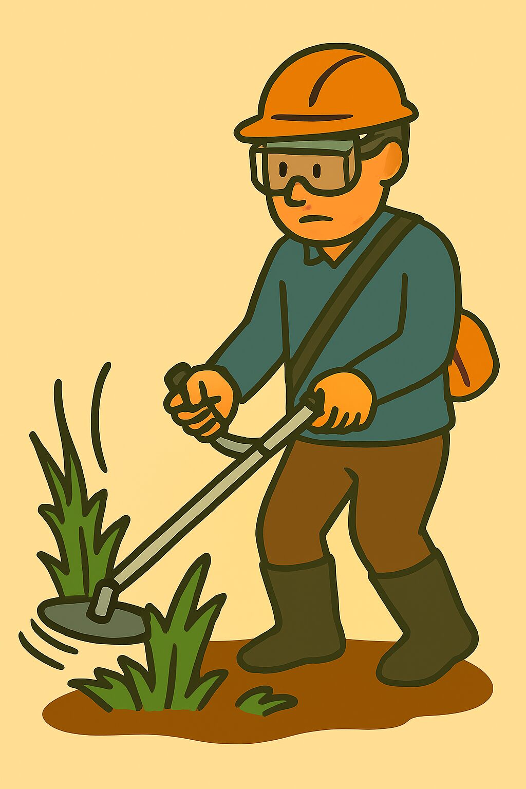 "Plants" × "People" The Grass-Cutting Person