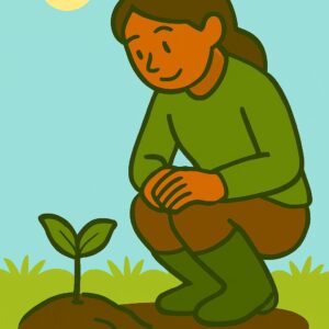 Plants × Person Person who watch over the growth of plants