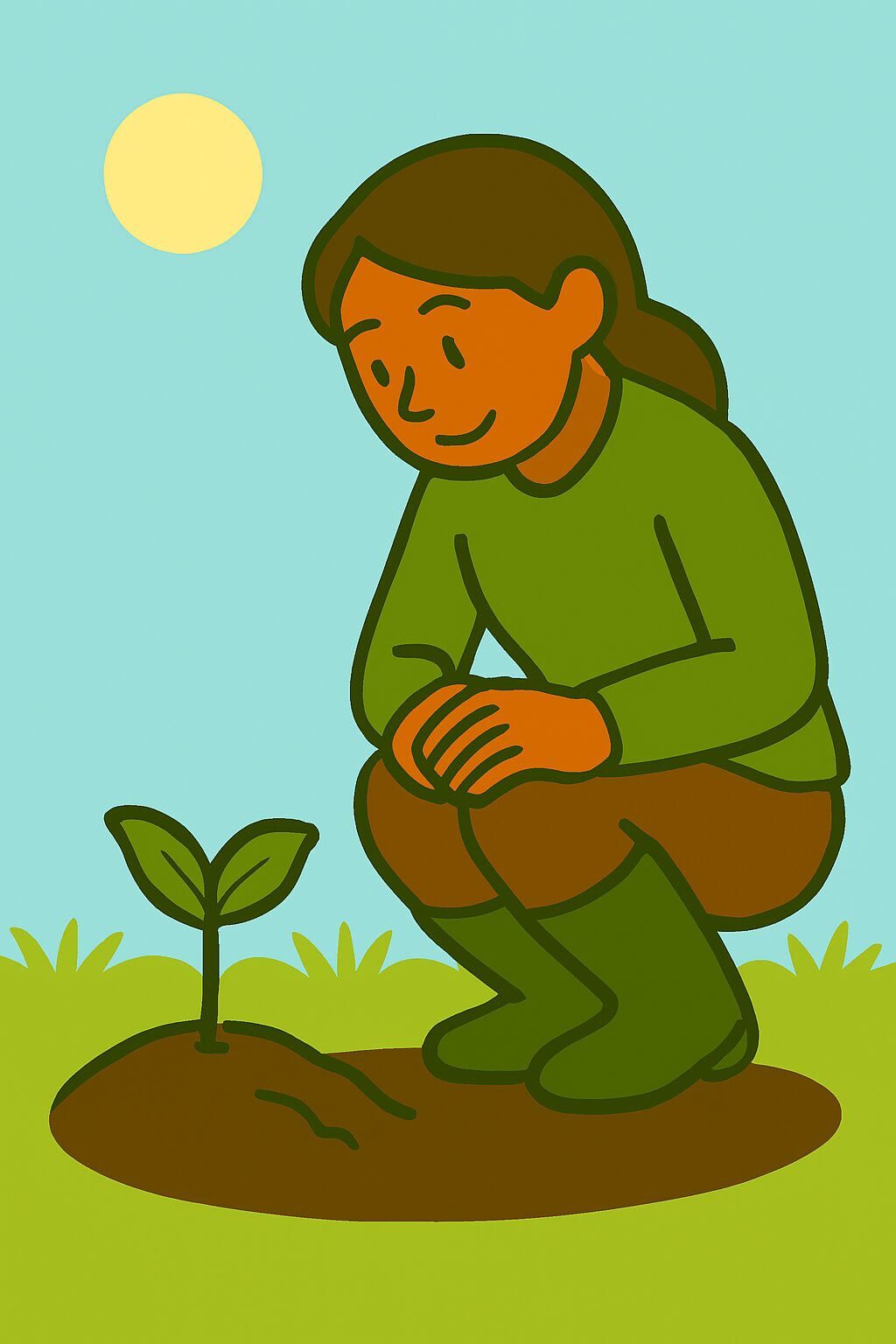 Plants × Person Person who watch over the growth of plants