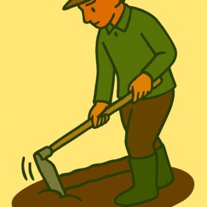 “Agriculture” × “Farm Tools” × “People” Farm Work Using a Hoe