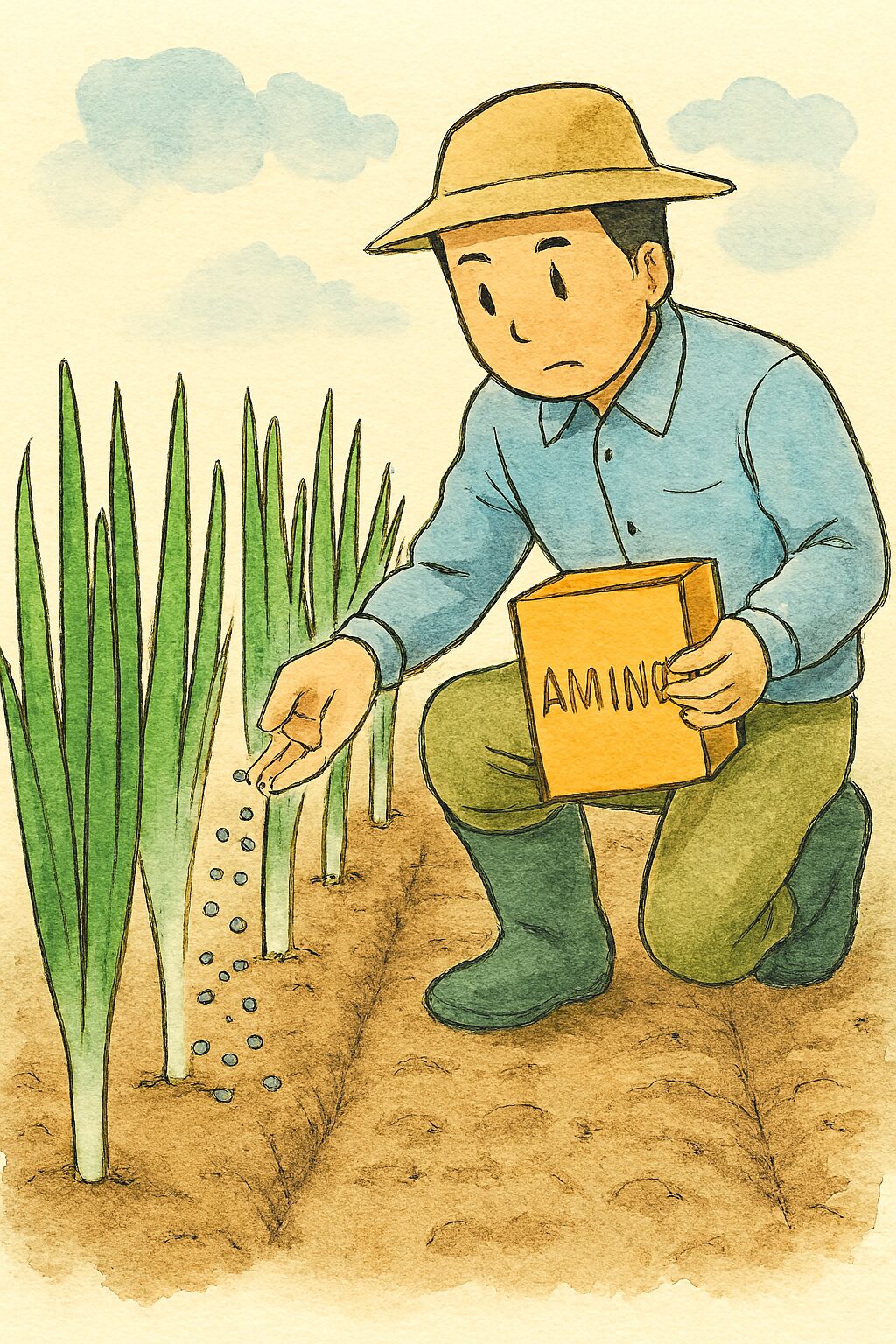 Leeks × Farm Work: Applying Top Dressing and Hilling Leeks