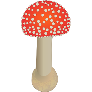 【FREE Vector】Red Fly Agaric Mushroom Illustration (Poisonous) (Commercial Use OK / PNG Transparent)