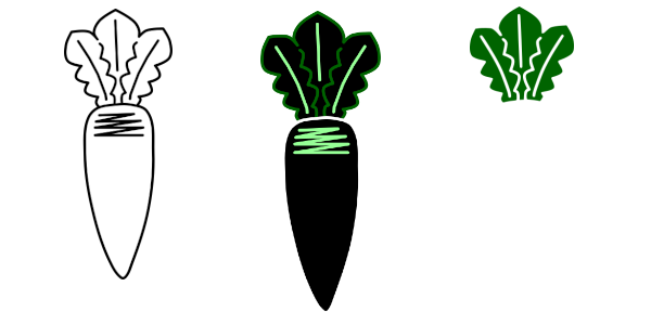 ダイコンのアイコン集