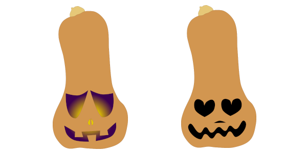 Squash Jack-o'-Lantern Icon Collection Part 3