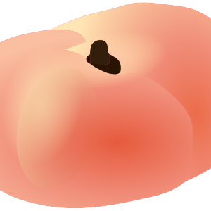【FREE Vector】Flat Peach (Donut Peach/Pan Tao) Illustration (Pink and Red-Purple) (Commercial Use OK / PNG Transparent)