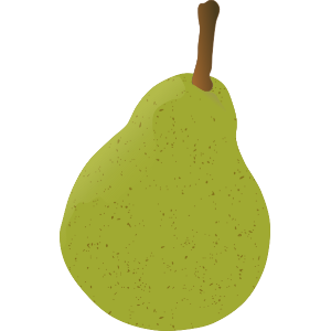 【FREE Vector】Pear Illustrations (Fruit / Autumn / No Gloss / No Outline & Black Outline Variations) – Commercial Use OK / PNG Transparent